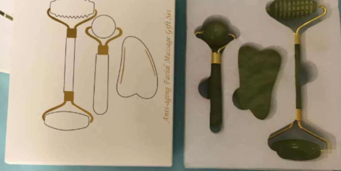 3-in-1 Jade Roller & Gua Sha Set – Gift Box Included