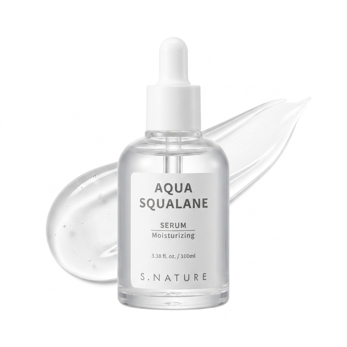 S.NATURE Aqua Squalane Serum 100ml | Korean Hydrating Serum for All Skin Types