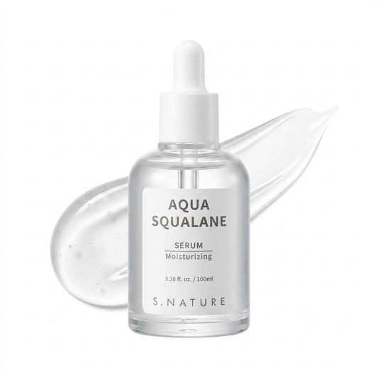 S.NATURE Aqua Squalane Serum 100ml | Korean Hydrating Serum for All Skin Types