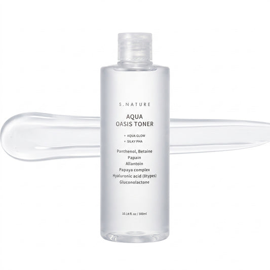 S.NATURE Aqua Oasis Toner 300ml | Korean Hydrating Toner with Hyaluronic Acid